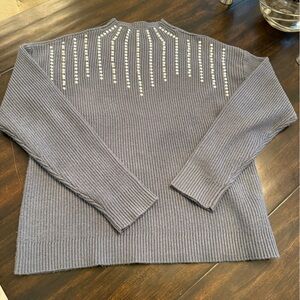 A Love Story Salt Lake Mock Neck Sweater Studded Size XL